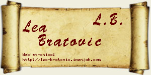Lea Bratović vizit kartica